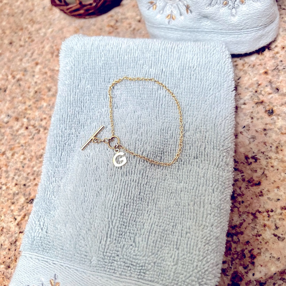 14kt Solid Yellow Gold Toggle Clasp 18” Bracelet. - image 3